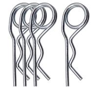 SKIR'CO (4 pièces) Goupilles Ressort Acier Zingué 4 mm, Clips R Double Anneau, Goupille Ressort R