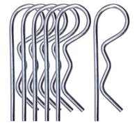SKIR'CO (6 pièces) Goupilles à ressort en acier zingué 3 mm, clips en R, goupille à ressort en forme de R