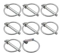 SKIR'CO (8 pièces) Goupilles Clips Acier Zingué 4.5 mm, DIN 11023, Goupille à Verrouillage, Goupille Métal avec Anneau