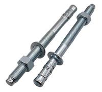 SKIR'CO Ancrages de coin galvanisés M20 x 250 mm, chevilles en métal, boulon d'ancrage, ancrage pour maçonnerie, ancrage pour béton, 2 pièces