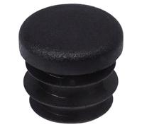 SKIR'CO Lot de 20 inserts de tubes ronds de 16 mm, bouchons de poteau de clôture en plastique noir, bouchons de tuyau, noir RAL 9005