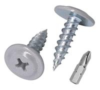 SKIR'CO Lot de 50 vis à bois autotaraudeuses peintes 4,2 x 16 mm, vis en métal, tête de réglage modifiée Phillips (aluminium blanc RAL 9006)