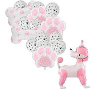 SKIRUP Ballons roses en forme de patte de chien - Ballons décoratifs de fête pour fête prénatale - Décoration de fête d'anniversaire pour animaux domestiques