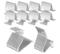 SKISUNO 10 pièces Supports d'étagère en Fer, Clips d'étagère pour Armoire, Argent, Structure Simple, Multi-Fonctionnels, pour bibliothèque et casiers