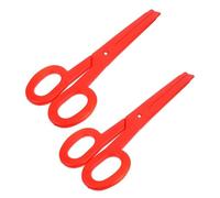 SKISUNO 2 Pièces Grand Ciseaux de Clown en Plastique Rouge, Accessoire de Costume Essentiel pour Carnaval et Spectacles Scène, pour Déguisement et Fêtes Masquées