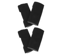 SKISUNO 4 Pièces Bande de Sueur Fête Noir pour Casque de Sécurité en Éponge et Tissu Fermeture Auto-agrippante, Absorption Transpiration pour Chantier et Soudure