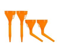 SKISUNO 4 Pièces Entonnoir Automobile Multifonction en Plastique Orange Construction Robuste et Fluides, pour Aventures en Plein Air et Voyages sur Route
