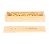 SKISUNO Boîte de Rangement en Bois Beige Souvenirs de Bébé, Coffret Décoratif pour Conserver Premiers Cheveux la Chambre de Bébé