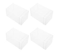SKISUNO Boîte en Acrylique Transparente Cabinet de Stockage et Support D'exposition 4pcs pour Rangement et Vitrine Présent pour Collectionneurs de Figurines