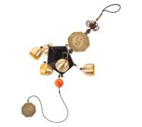 SKISUNO Carillon 51x8 Cm Traditionnel Asiatique en Cuivre Octogonal Résistant la Déformation, Décor Rustique Favorise pour Intérieur et Extérieur