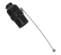 SKISUNO Douille de lampe E27 avec cordon de serrage - Accessoire pour plafonnier - Douille de lampe en plastique noir - Facile à installer pour décoration intérieure Couleur Aléatoire