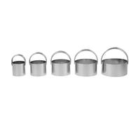SKISUNO Emporte-pièces ronds pour pâtisserie en acier inoxydable 5 pièces légers avec poignée pour fabrication de biscuits