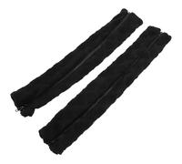 SKISUNO Housses Élastiques pour Accoudoirs de Chaise de Bureau en Tissu Noir, Texture Douce et Design Extensible, Protection pour Fauteuil de Bureau Ergonomique