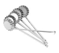 SKISUNO Moule à Beignet en Acier Inoxydable 5 Pcs, Outil de Cuisine Portable et Facile à Nettoyer pour DIY à Domicile, Cuillère à Huile Antiadhésive pour Friture