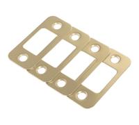 SKISUNO Plaques de Gâche pour Serrure à Pêne Dormant, Installation Facile Lot de 4 en Acier Inoxydable Doré Usage Résidentiel et Cadre Commercial