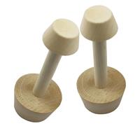 SKISUNO Poussoir à Tarte en Bois Double Face 2pcs, Outil de Pâtisserie Polyvalent pour Mini Tartelettes, Design Rond, Cuisine Familiale et Fêtes