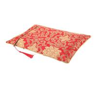 SKISUNO Sacoche de Rangement en Tissu Brocart Rouge à Motifs Floraux, Grosse Taille, Pochette Brodée Ethnique pour Rangement de Livres Zen Bouddhistes et Documents, Emballage Présent