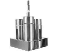 SKISUNO Set de Bouteilles à Condiments en Acier Inoxydable 304 Fenêtre Transparente, Shaker à Assaisonnement Facile à Nettoyer pour Sel et Poivre Cuisine