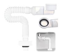 SKJJM Tuyau de Vidange Flexible 11/4, Égouttoir de Bonde de Lavabo, Siphon Économiseur D'espace, Siphon Lavabo Flexible pour Lavabo Salle Bain, Éviers Cuisine, Drains Muraux À Salle, Drains de Sol