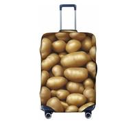 SKKNT Housse de protection pour valise de jardin, motif pommes de terre, lavable, élastique, anti-rayures, noir, Large