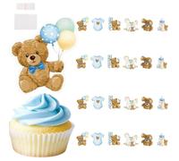 Skkpolo Anniversaire Toppers de gâteau | Vingt-quatre petites piques miniatures à cupcakes | Topper d'anniversaire pour gâteau | pour shower, remise de diplôme, mariage et fête, cupcakes, filles,