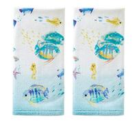 SKL Home by Saturday Knight Ltd Ensemble de Serviettes essuie-Mains Aquarelle océan Blanc