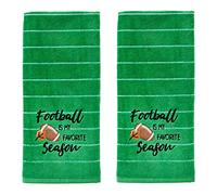 SKL Home by Saturday Knight Ltd Ensemble de Serviettes essuie-Mains Motif Football est préféré Vert