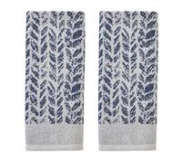 SKL HOME by Saturday Knight Ltd. Lot de 2 essuie-Mains, Coton, Bleu Denim, 40,6 x 66 cm