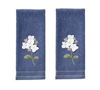 SKL Home by Saturday Knight Ltd. Lot de 2 essuie-Mains Motif Hortensia Bleu