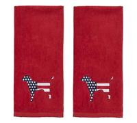 SKL Home by Saturday Knight Ltd. Lot de 2 essuie-Mains Rouge/Blanc/Bleu