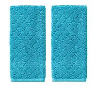 SKL HOME by Saturday Knight Ltd. Ocean Watercolor Scales Lot de 2 essuie-Mains Bleu