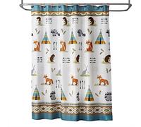SKL HOME by Saturday Knight Ltd. Rideau de Douche Motif Animaux de la forêt Multicolore