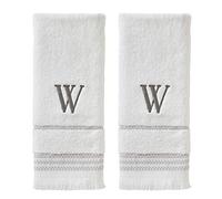 SKL Home Ensemble de Serviettes de Toilette, W, Coton, Blanc, 40,6 x 66 cm