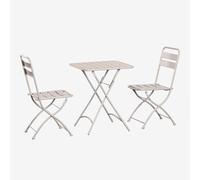 SKLUM Ensemble avec Une Table Pliante (60X60 cm) & 2 Chaises Pliantes Janti
