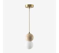 SKLUM Plafonnier Boule de Cristal en travertin Davise