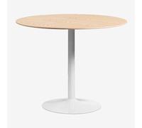 SKLUM Table à Manger Ronde en MDF et métal Yvetta - Ø90 cm