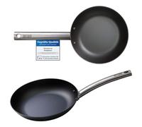 SKOTTSBERG Poêle professionnelle en fer, diamètre 24 cm, presse en acier au carbone, poignée en acier inoxydable avec impression de marque, pour une friture croustillante optimale et une cuisson