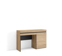Skraut Home | Coiffeuse | Table Maquillage, Rangement | 121x75x35 cm | avec tiroir | Chambre à Coucher | Style Moderne | Chêne