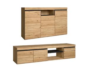 Skraut home Ensemble Naturale Chêne/Noir