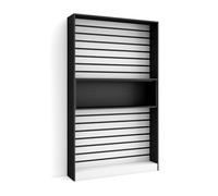 SKRAUT HOME | Étagère Bibliothèque | Étagère de Rangement | 110x186x25cm | Salon Salle à manger Bureau | Salon, Bureau | Style moderne | Blanc et noir