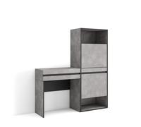 Skraut Home | Meuble à Chaussures | Meuble Rangement Chaussures | 130x145x35 cm | Chambre à Coucher, pièce | Coiffeuse | Style Moderne | Ciment