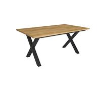 Skraut Home | Table à Manger | Meuble Salle à Manger | 167x90x74 cm | pour 8 Personnes | Meubles de Salon | Style Industriel | Chêne