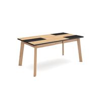 Skraut Home | Table à Manger | Meuble Salle à Manger | 170 | pour 8 Personnes | Pieds en Bois | Style Moderne | Chêne et Noir