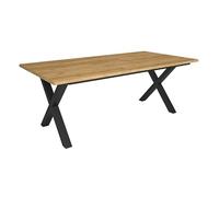 Skraut Home | Table à Manger | Meuble Salle à Manger | 194x90x74 cm | pour 10 Personnes | Meubles de Salon | Style Industriel | Chêne