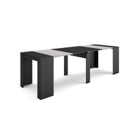 Skraut Home - Table console extensible - 260 - Pour 12 personnes - Noirs