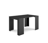 Skraut Home | Table console extensible | Console meuble | 140 | Pour 6 personnes | Table à Manger | Style moderne | Noir
