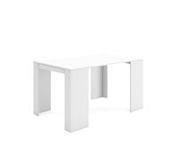 Skraut Home | Table Console Extensible | Console Meuble | 140 | pour 6 Personnes | Table à Manger | Style Moderne | Blanc