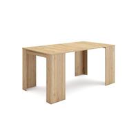 Skraut Home | Table Console Extensible | Console Meuble | 160 | pour 8 Personnes | Table à Manger | Style Moderne | Chêne