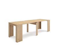 Skraut Home | Table Console Extensible | Console Meuble | 260 | pour 12 Personnes | Table à Manger | Style Moderne | Chêne