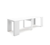 Skraut Home | Table Console Extensible | Console Meuble | 260 | pour 12 Personnes | Table à Manger | Style Moderne | Blanc
